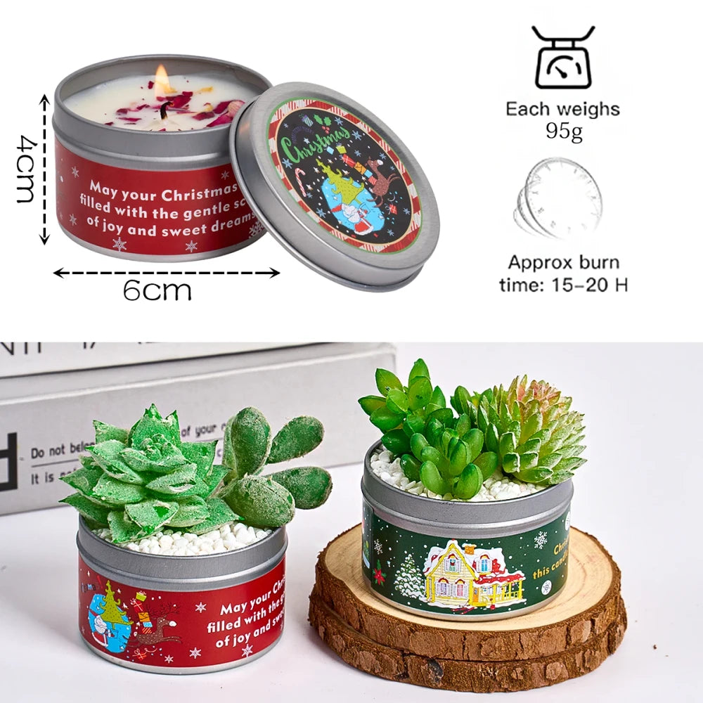 Set Candele Profumate Natalizie Cera Soia