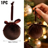 Set Palline Natale Velluto con Fiocchi