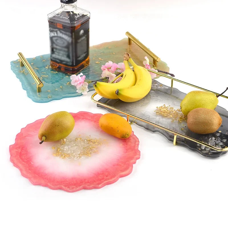 Vassoio Svuotatasche Resina Marmo