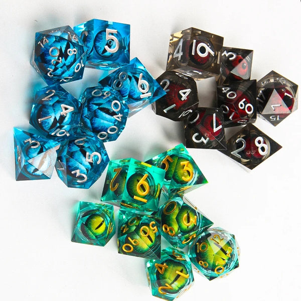 Set Dadi Resina Occhio di Drago