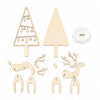 Set decorazioni natalizie legno stile nordico