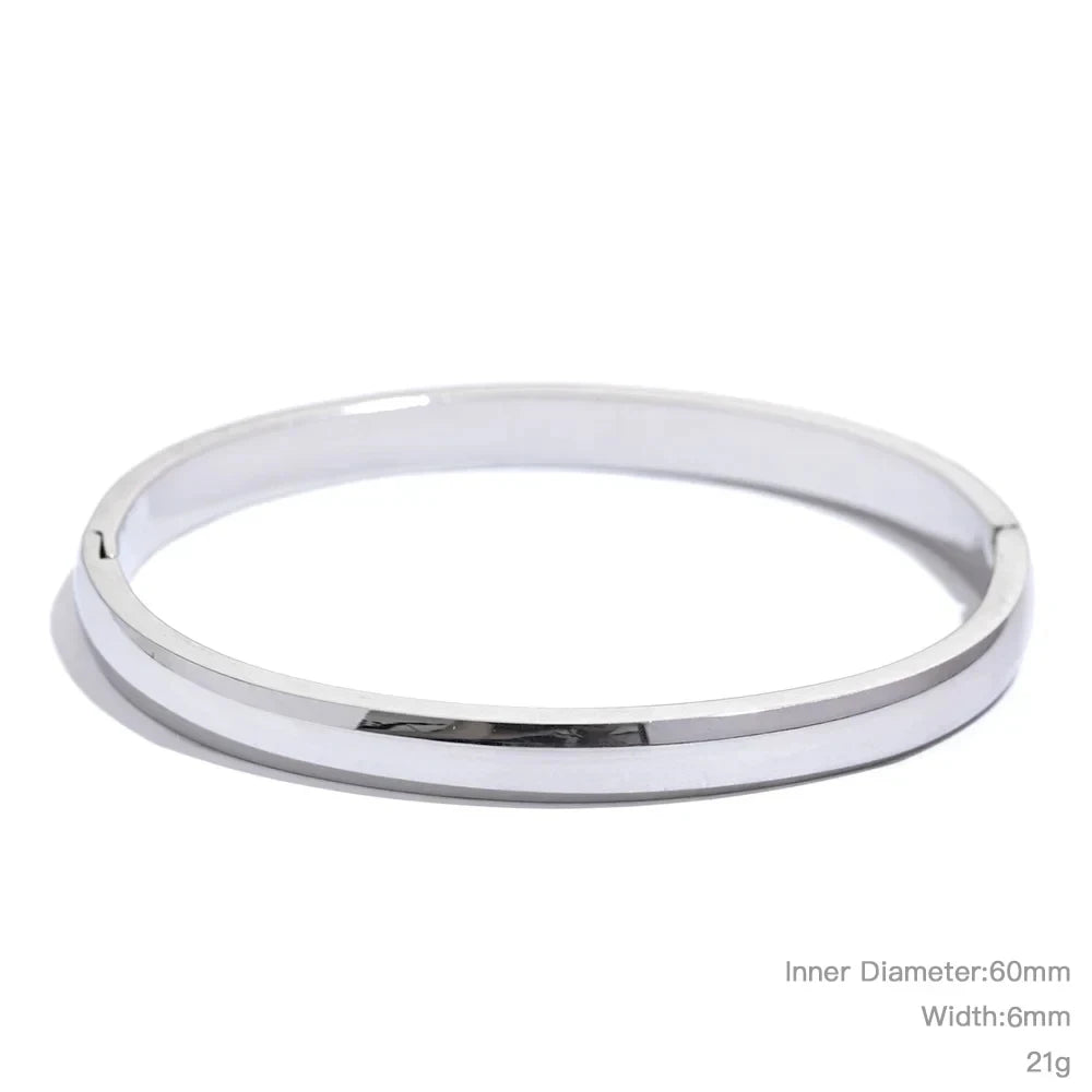 Bracciale Rigido Sovrapponibile in Acciaio Inossidabile