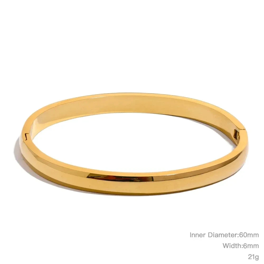 Bracciale Rigido Sovrapponibile in Acciaio Inossidabile