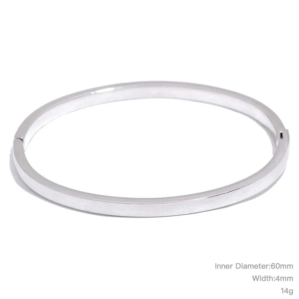 Bracciale Rigido Sovrapponibile in Acciaio Inossidabile