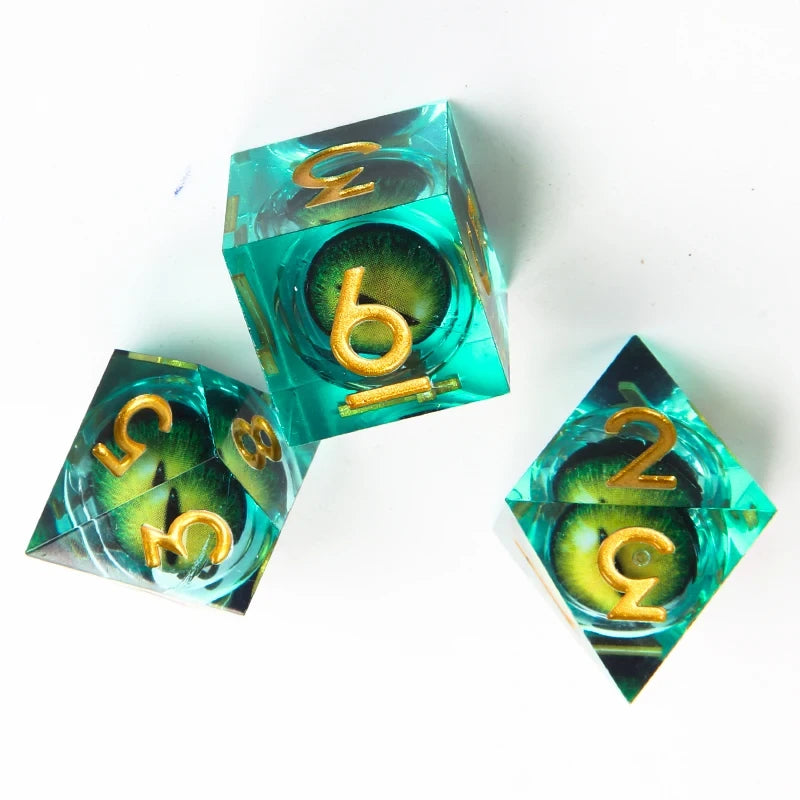 Set Dadi Resina Occhio di Drago