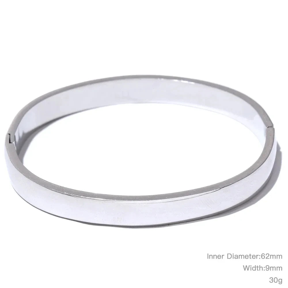 Bracciale Rigido Sovrapponibile in Acciaio Inossidabile