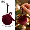Set Palline Natale Velluto con Fiocchi