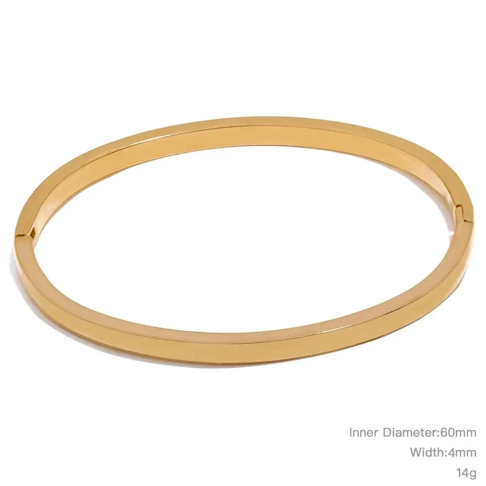 Bracciale Rigido Sovrapponibile in Acciaio Inossidabile