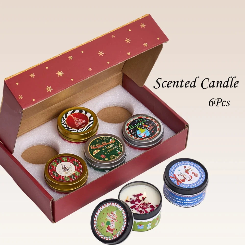 Set Candele Profumate Natalizie Cera Soia