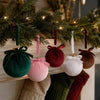 Set Palline Natale Velluto con Fiocchi