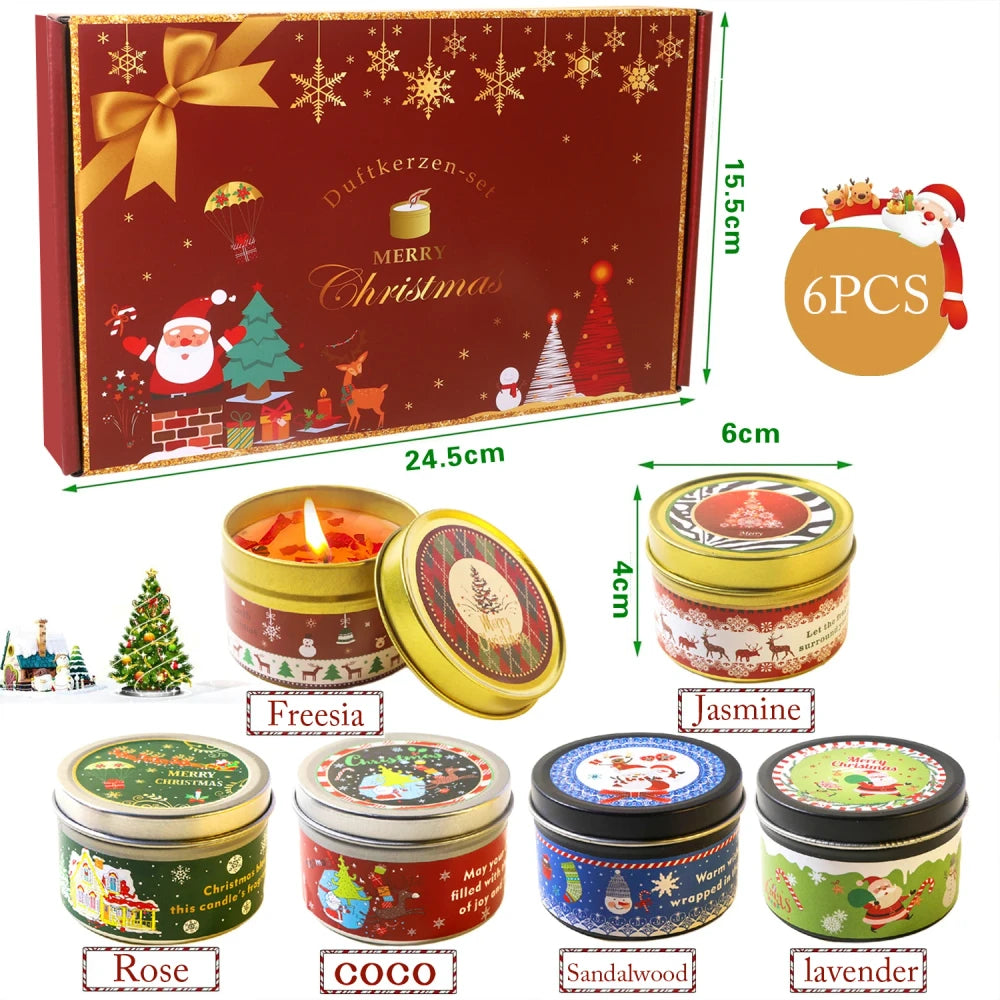 Set Candele Profumate Natalizie Cera Soia