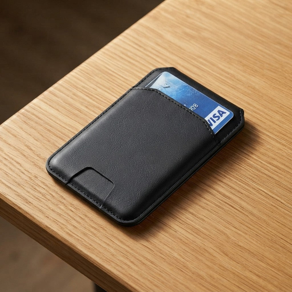 Porta-carte magnetico in pelle PU
