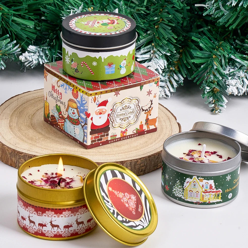 Set Candele Profumate Natalizie Cera Soia